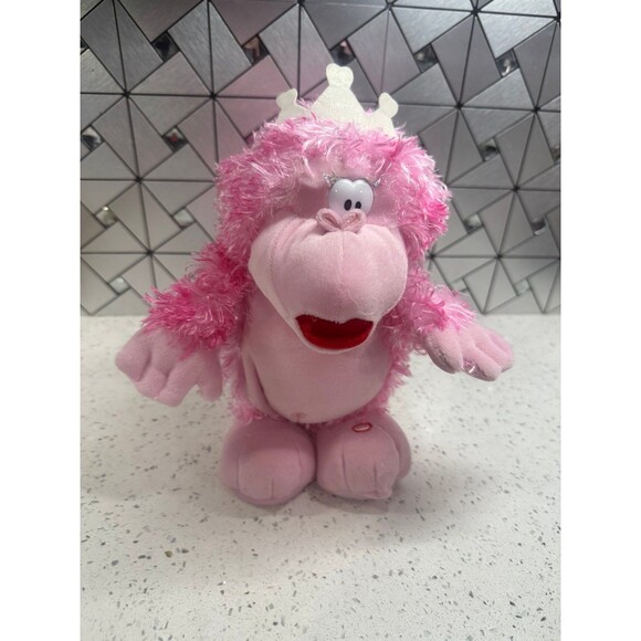 Gemmy PINK Funky Munky Animated Plush Raining Men Singing Dancing 10” RARE - Picture 6 of 11